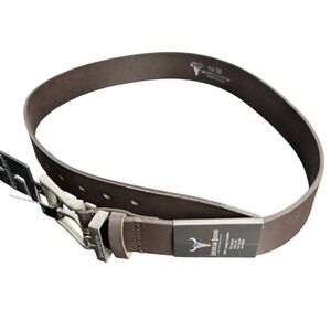 NEW American Bison Men/ Women Dark Brown Top Grain Leather Belt SZ 36 1.5" wide